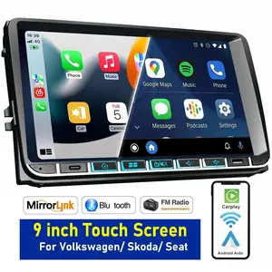 9 Inch 2din Volkswagen Car Stereo, HD Touchscreen, Wireless Carplay/android Auto, Smart Car Audio Navigation System