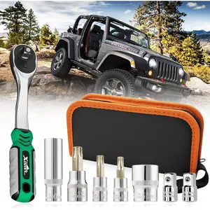 Islet Removal Tool Kit For 2007-2024 Jeep Wrangler JL,JLU,JK,JKU & Gladiator 2-4 Doors and Top Installation Torx Tool Kit Replace 82214166AB 68361574AB/AC