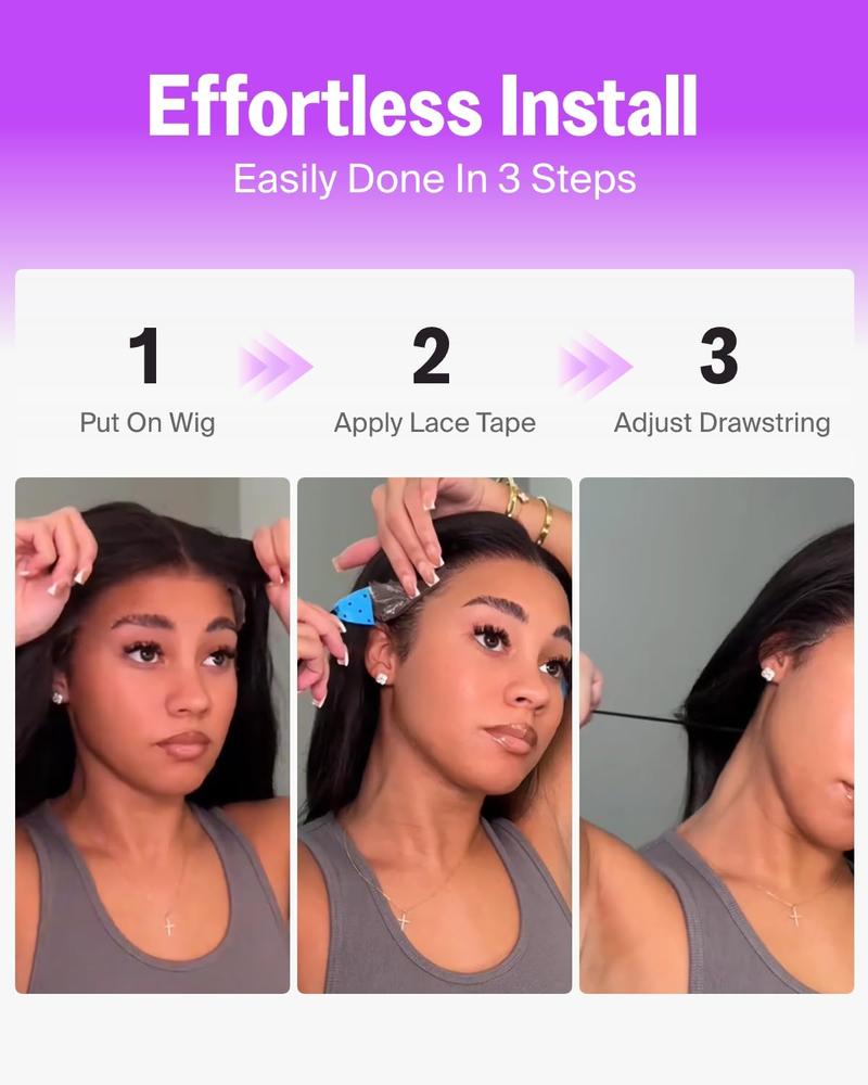 [Drawstring Wigs]13x6 Drawstring Wigs Human Hair Deep Wave Wigs Brazilian Wave 13x4 Curly Wigs Human Hair For Women PrePlucked 180% Density Nature Black Color Vacation Hair