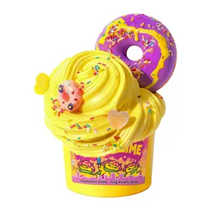 Slymu Butter Slime Donut Lemonade - Sensory Fidget Toys, Stress Relief, ASMR, Party Favors for Kids, Birthday Gifts for Girls and Boys, Goodie Bag Stuffers