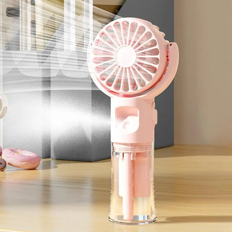 USB Rechargeable Handheld Misting Fan, Portable Mini Fan, Mobile Cooling Fan, Multifunctional Mini Fan Cooler For Travel, Outdoors, Hiking, Camping, O