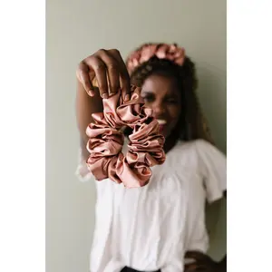 Clay Satin Jumbo Scrunchie Clay Satin Jumbo Scrunchie