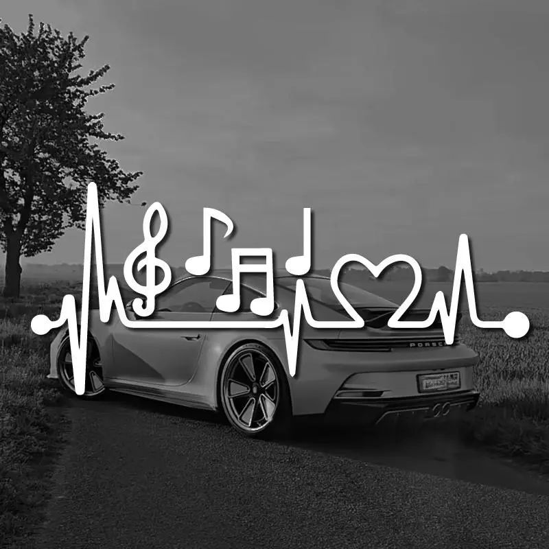 Heartbeat Music  Stickers， Car Styling Decoration Car Accessories Waterproof Vinyl Decal 2026 Decoration for your cars