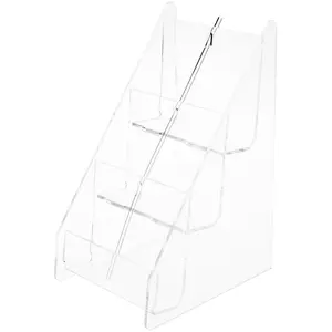 Plymor Clear Acrylic 6-Pocket Business Card Holder & Display (Horizontal)