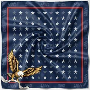 huehue Stadium Siren Collection - USA Edition Silk Scarf Top & Bandana | 90cm*90cm