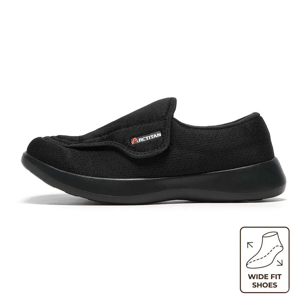 Comfortable Wide Diabetic Shoes for Women Men,Barefoot House Shoes Slippers for Women Indoor Outdoor,Adjustable Zero Drop Edema Shoe for Neuropathy, Breathable Nursing Shoe Wide Width Casual Sneakers