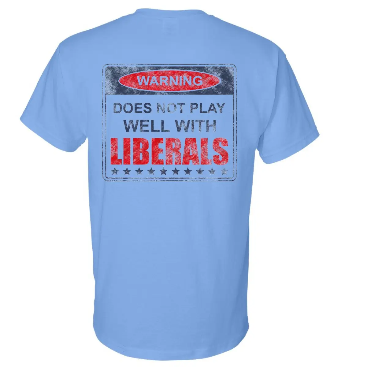 Warning Doesn't Play well with Liberals Vintage 2024 T-Shirt Dryblend Moisture Wicking shirt Funny Shirt Unisex