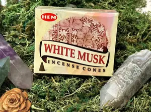 Incense Cones - White Musk - Elegant Design for Candles and Incense Use