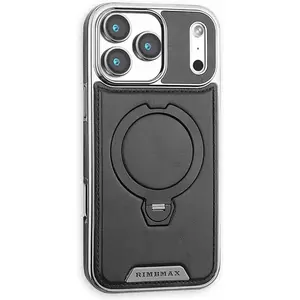 High-end Leather Texture Rotating MagneticStand Lens Full Protection Shockproof PhoneCase for iPhone 17 Pro Max/16/15/14/13/12Series-Premium Leather-Textured Kickstand& Screen Protector