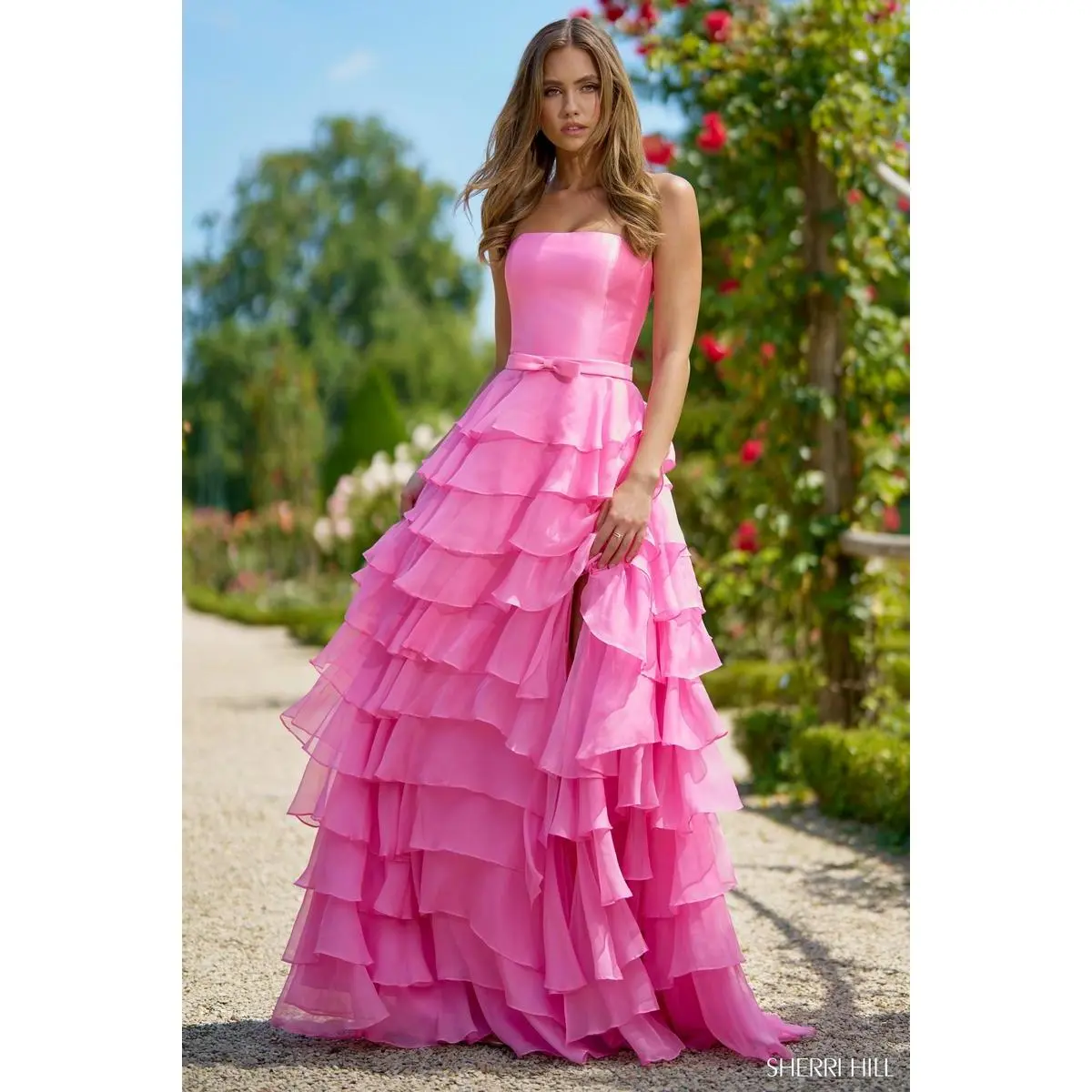 Sherri Hill Strapless Tiered Ruffle Prom Dress 56867 - TikTok Shop Sherri Hill Strapless Tiered Ruffle Prom Dress 56867 - TikTok Shop