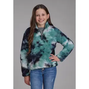 Girl's Roper Blue Tie Dye Pull Over