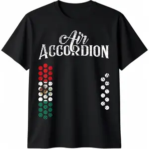 100% cotton Unisex Flag Of Mexico T Shirt Fiesta Mexican Flag Air Accordion T-Shirt