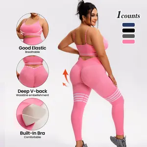 Striped outdoor sports leggings women's high waist hip lift large size yoga suit quick drying running sports fitness pants sweatpants softish