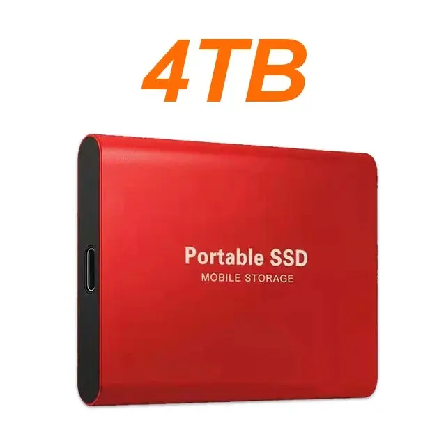 Large Capacity External Hard Drive Quiet Operation Mobile Storage SSD USB3.2 Type-C High Speed Solid Stae Disk For PC MAC card