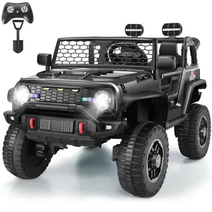 Hikole 24V Ride on Jeep, w/Remote Control, 400W Power Electric SUV, Wide Seat for 2 Kids, Ride on Toys for Boys&Girls,  Colorful Lights Car Fun