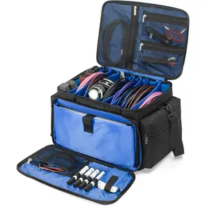 File Bag with Detachable Dividers for DJ Gear, Sound Instrument Accessories