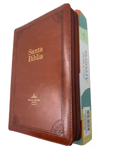 Biblia de estudio arco iris Reina-Valera 1960 color bronce británico con índice Soft Cover Soft Cover