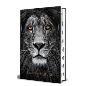 Biblia RVR 1960 letra grande tamaño manual, tapa dura León de Juda con índice / Spanish Bible RVR 1960 Handy Size Large Print Hardcover Lion of Judah with In (Spanish Edition) Hardcover