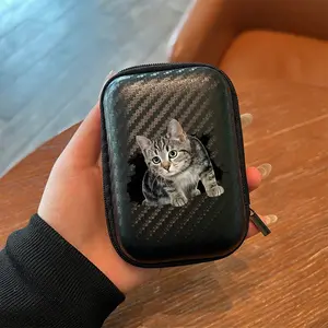 Chaos Messenger Small Weasel Pattern, Office & Travel Essential! Eva Hard Edge Headphone/wire/charger Storage Box, Durable Portable Organizer