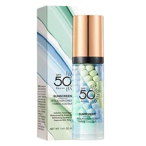 3-in-1 Color Correcting Serum & Makeup Primer 50ml Hydrating Facial Sunscreen with SPF50 PA+++ Oil Control Skincare Makeup Base Cosmetic