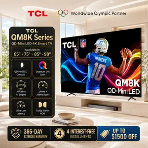 TCL QM8K Series 4K QD-Mini LED Smart TV with Google TV| New Halo Control System, ZeroBorder, Local Dimming Ultimate & High Brightness Ultimate, Audio by Bang & Olufsen | 65"–98"