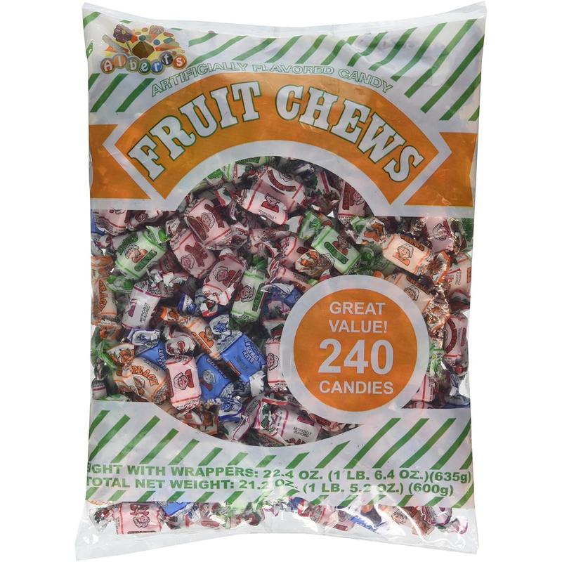 Albert's Chews Assorted Bag, 240 Piece, 21.2 Ounce Candy Snack Sweet ...