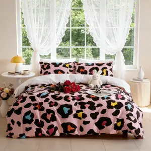 Leopard Print Bedding Set, Colorful Sahara Style, Soft Comfortable Fabric, Perfect Gift for Girls/women, Ideal for Bedroom Decor