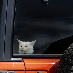 Funny Cat Pattern Car Sticker, Car Exterior Decorative Sticker, Universal Decorative Stickers for Car, Laptop, Refrigerator, Luggage, Plastic Surface