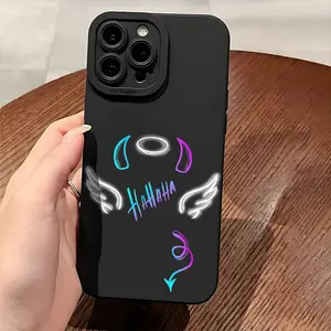 A phone case with devil pattern, TPU shockproof full protection case, suitable for iPhone 17/16/15/14/13/12/11 PRO MAX PLUS AIR E XS and PROMAX MINI, an ideal gift for friends and family, MS1928