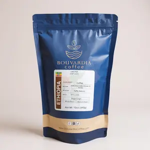 Bouvardia Ethiopian-Kaffa Region Single Origin Natural Roasted Coffee 12oz Distinctive Flavor Profile for Coffee Enthusiasts