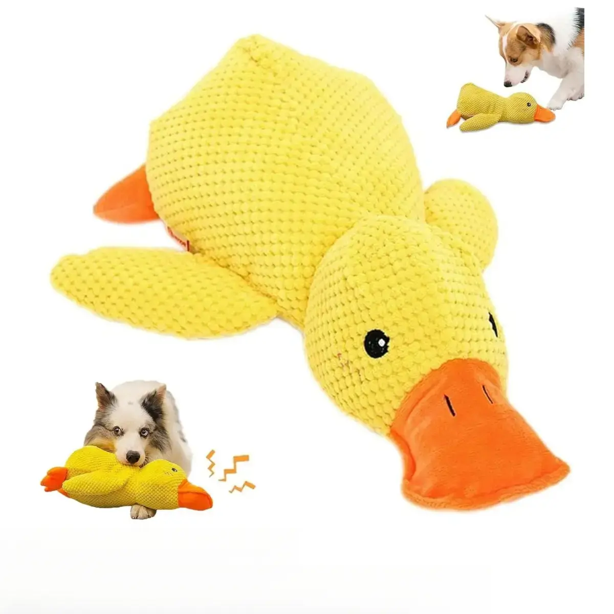 Dog Toy Durable Squeaky Chew Toy 35CM Soft Interactive Pet Play Toy Bite Resistant Design Fit All Dog Breeds Indoor Daily Entertainment