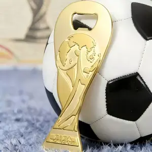 FIFA Officially Licensed 2026 USA-Canada-Mexico World Cup 2.5D Gold Cup Magnetic Fridge Magnet Bottle Opener, Kitchen & Bar Utensil