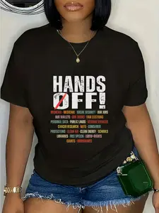 100% Cotton Hands Off Protest Social Security And Medicare Protest T-Shirt
