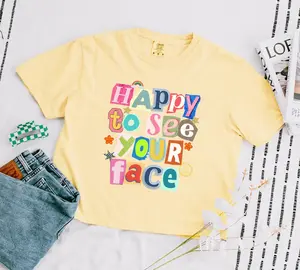Happy To See Your Faceboxy Tee Back To School Shirt For Teacher New Teacher Gift Teacher Appreciation Gift First Day Of School Tee