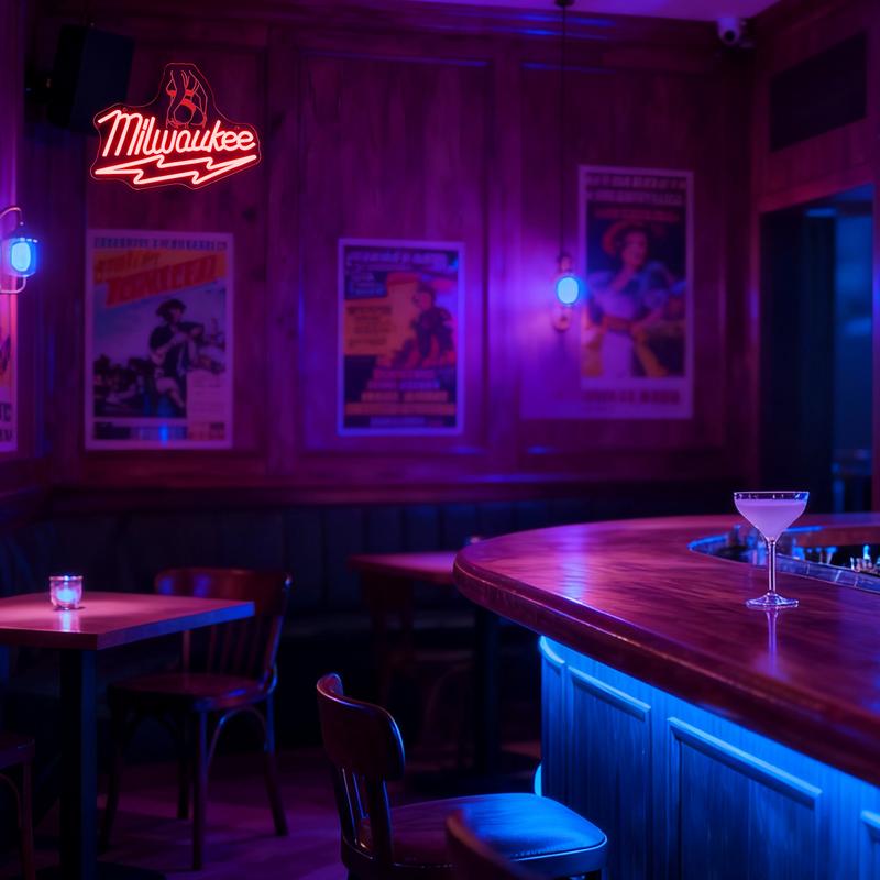 Beauty Milwaukee Tool LED Neon Sign Dimmable Garage Workshop Light Sign Decor Neon Lights, Man Cave Light for Repair Shop Parts Store Garage Repair Shop Bar Party, Gift for Him
