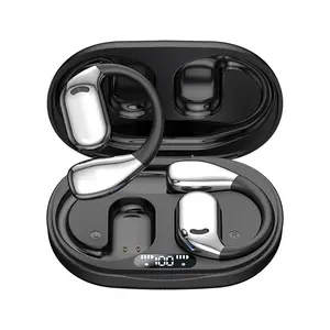 Open Ear Bluetooth-compatible Wireless Headphones, Sweat-Resistant, Long Battery Life, HD Calls, Audio, Compatible with Apple Huawei, Comfortable for Sports, Magnetic