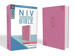 NIV, Value Thinline Bible, Large Print, Leathersoft, Pink, Comfort Print by Zondervan [Leatherbound Book]