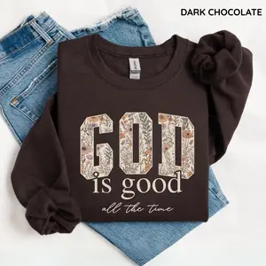 God Is Good T-Shirt, Christian Bible Verse Tee, Religious Quote Top, Inspirational Faith Shirt Gift for Women, Spiritual Christian Apparel,  Casual Day