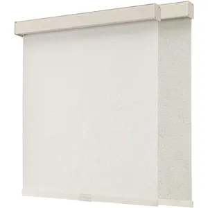 Cordless Blackout Roller Shades, Premium Woven Fabric Blinds for Indoor Windows, Thermal Insulated UV Protection Roller Window Shades for Home and Office (Lvory, 35” W x 72” H)
