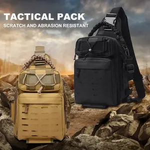 Springtok Multi-functional Big Sling Bag,Molle System,Outdoor Camouflage Large Breast Bag,Weekend Forest Bags Forest Bags,Fall Freshness,Crossbody Sling Travel Backpack for Men,Desk Bags,Airline Seat Bag,Biker Purse