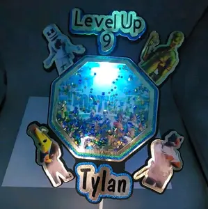 Personalized Birthday Light Up video Game Cake Topper