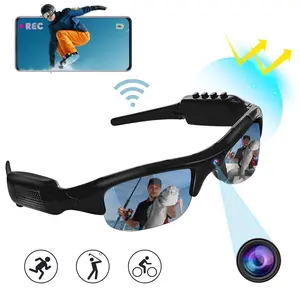 Smart Glasses Camera, Wireless Sports Outdoor Glasses for Biking,Skiing,Motorcycling,Fishing,Hiking,Hands Free,HD Action Glasses Camera & Audio Video Recording Camera Video, Wearable Sports DV,Video Blog Glasses Camera,Men Gifts