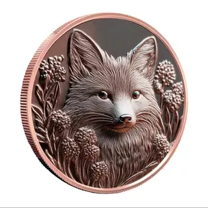 "Majestic Fox High Relief 3D 1 oz Pure Copper Round - Exceptional Detail"
