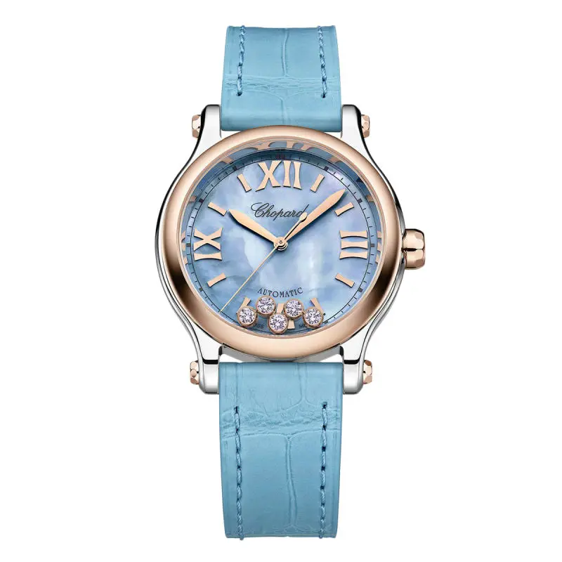 Chopard Happy Sport 33mm Automatic Two-Tone Blue MOP Dial 278608-6013 WHP041413