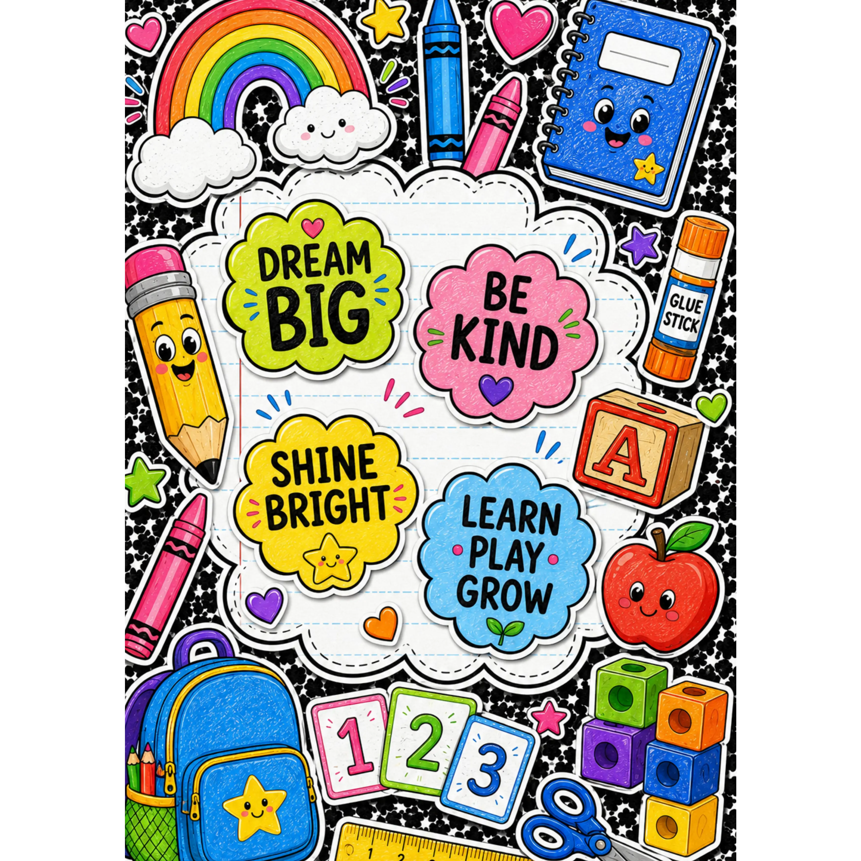 Printed Kindergarten Ready To Learn Composition Notebook