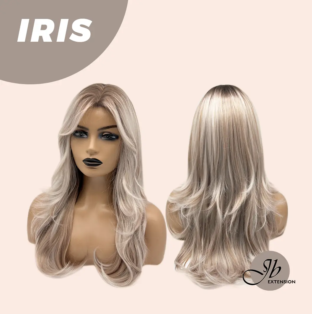 JBEXTENSION 22 Inches Curly Pinkish Blonde Highlight Wig IRIS JBEXTENSION 22 Inches Curly Pinkish Blonde Highlight Wig IRIS