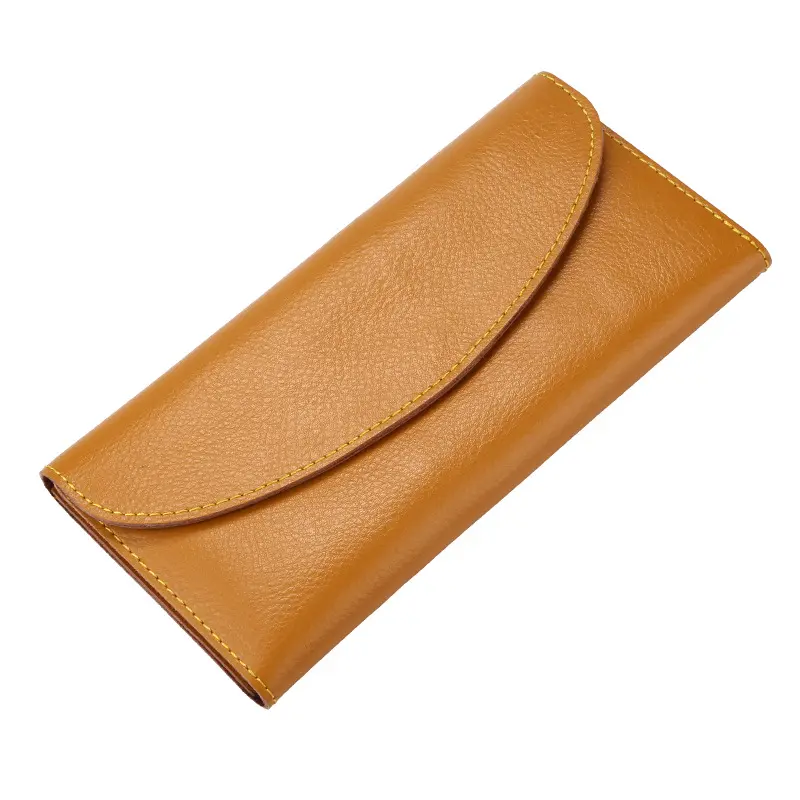 Minimalist Genuine Leather Women's Wallet – Stylish & Functional Long Clutch (QB-02)