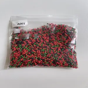 A001 Mixed Glass Beads for Bracelets Assorted Colors Red Green Black Ideal for Jewelry Making and Crafting