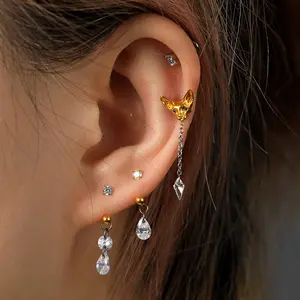 Piercing Accessories Pendant Chain Titanium Ear Bone Cochlea Earlobes