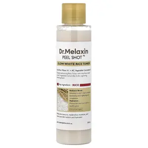 Dr.Melaxin Peel Shot Glow White Rice Toner, All Skin Types, 6.76 fl oz (200 ml) Dr.Melaxin Peel Shot Glow White Rice Toner, All Skin Types, 6.76 fl oz (200 ml)